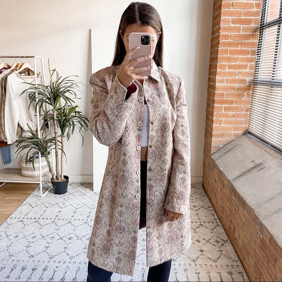 Elie Tahari Floral Jacquard Coat